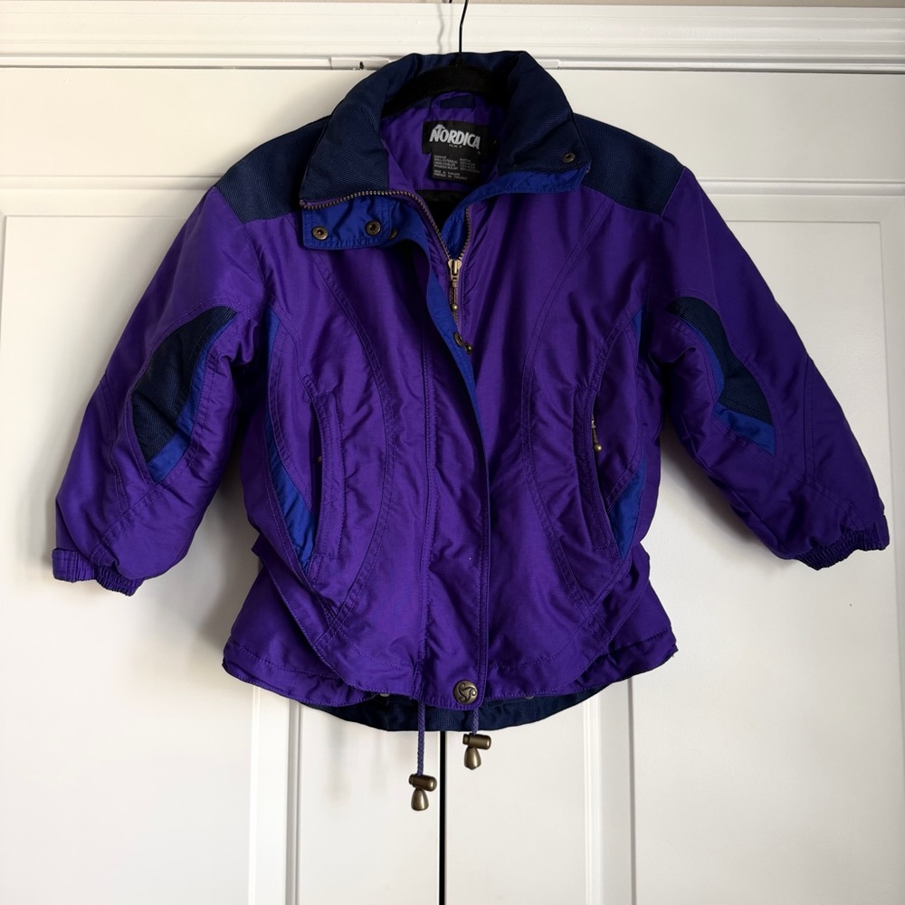 Nordica NXT Kids Vibrant Purple Snow Ski Winter Jacket Size 8